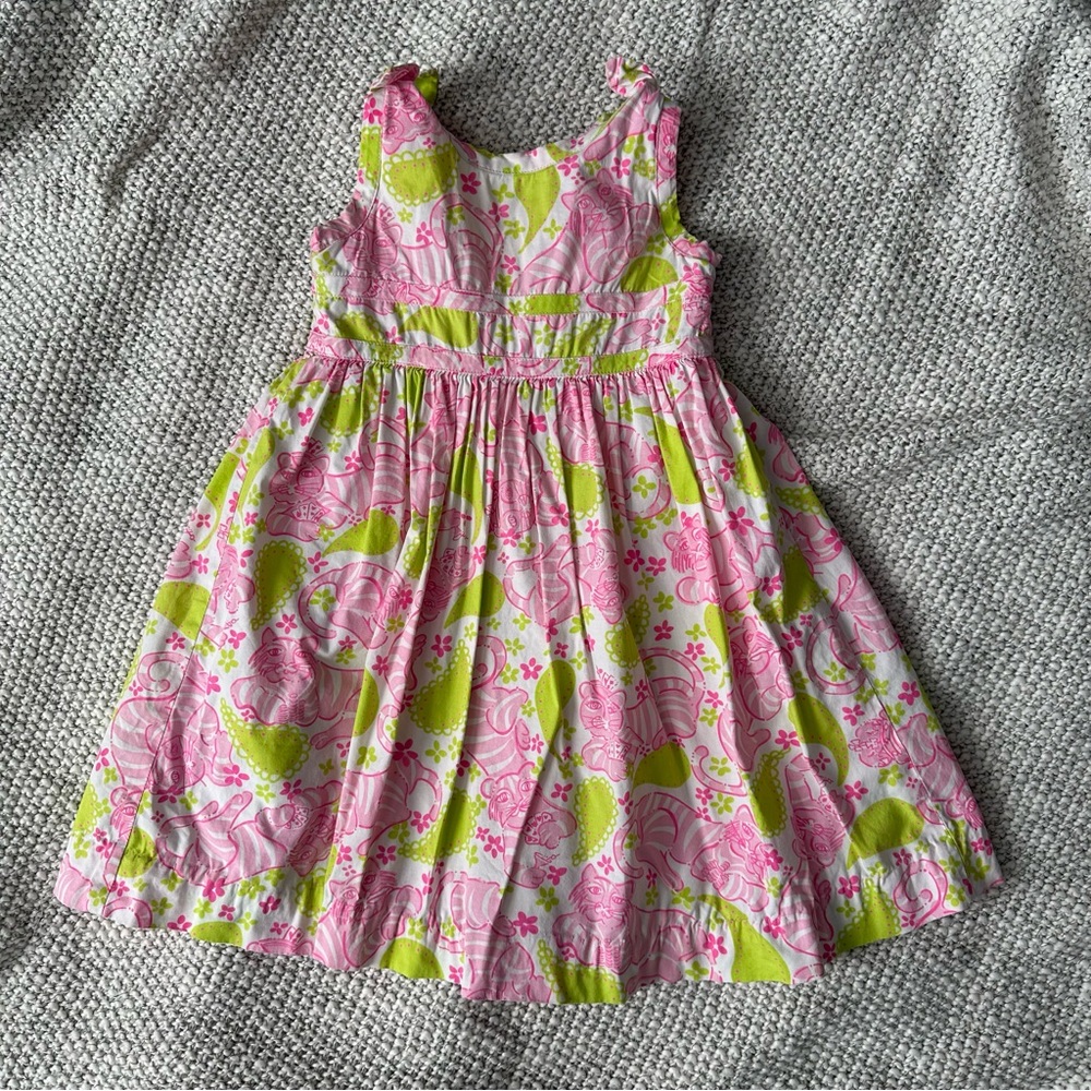 Lilly Pulitzer 2T vintage Black Jack Tiger sleeveless dress